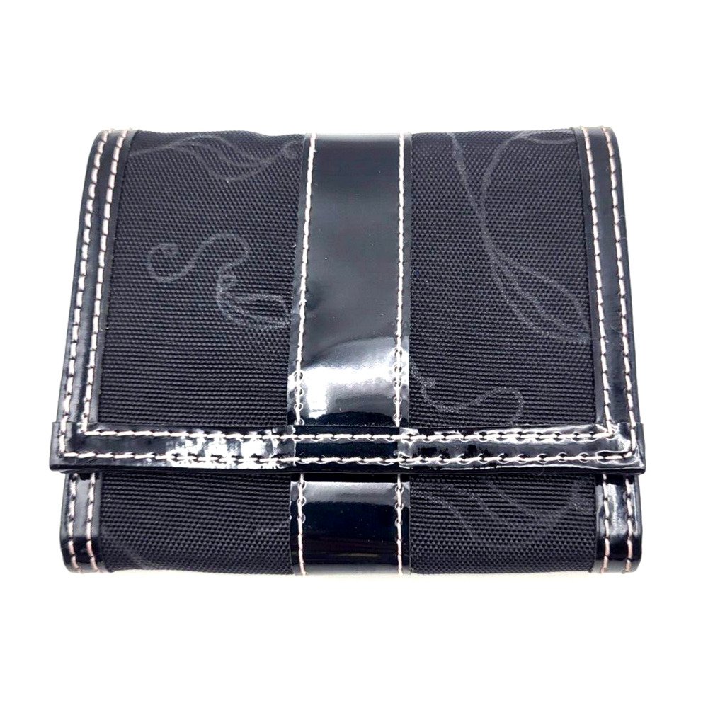 MARY KAY Black Tri Fold Wallet Pink Fabric Liner NEW